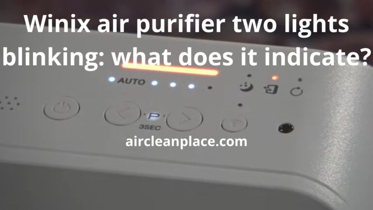Winix Air Purifier Two Lights Blinking: What Does It Indicate?